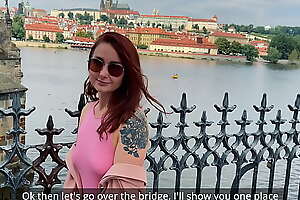 Czech Pickup Redhead Russian Tourist Tutor b introduce Blowjob and  Sex KleoModel