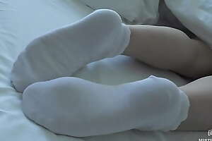 Pulling Mistress Legs In White Socks Greets A difficulty Morning