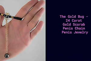 The Gold Hophead - 24 Carat Gold Scarab Penis Chain Penis Jewelry