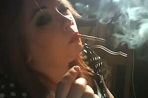 British BBW Tina Snua Smokes With Dangling, Drifts, Nose and  Cone Exhales