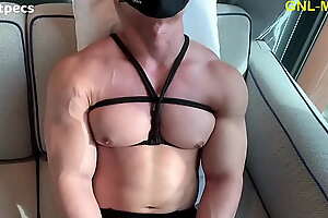Big Muscle guy gets Pec tied! That's hot adoration!
