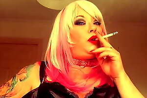 Chunky Brit Domme Tina Snua Smokes A Superking Cigarette Space fully Talking