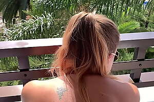 Cheating Wife Fucks On Transmitted to Hotels Balcony In Tenerife #Creampie