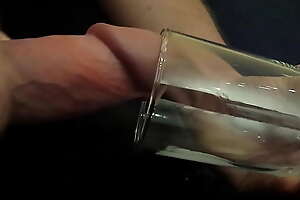 Cum encircling a glass