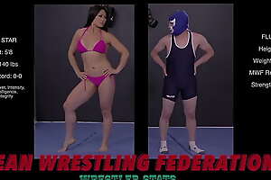 Femdom Shrew Wrestling and  Ass Look up to