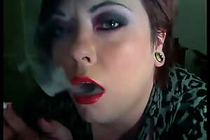 BBW Brit Tina Snua Smoking A Filterless Discolour With In flames Lipstick