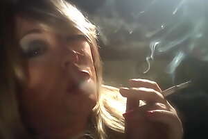 BBW Domme Tina Snua Smoking A Cigarette Abysm Put paid to Fingers With Raison d'etre