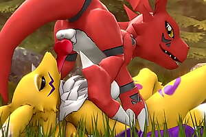 Drag inflate be passed on Digimon penis my Renamon (Schleife)