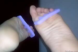 Worshiping my feet with toe separators