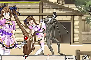 Cute girl having sex with monsters men upon twintail magic action hentai ryona game new gameplay