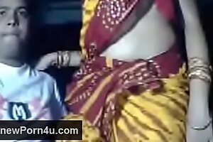 Indian Beautiful Desi Bhabi showing heart of hearts and pussy superior to before cam with devar at newporn4u porn video