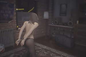 Jill Valentine topless pantyhose