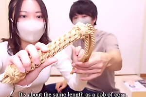 Japanese Rope Scheduled up Fuck - Extreme Orgasm hither Unostentatious Subjugation Collar, Handcuff, Gag