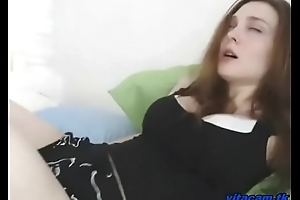 Despondent Russian Camgirl Cumming Distance from vibrator