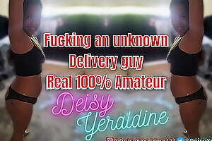 Spied on seducing and fucking an unknown delivery man. I receive the messenger in my underwear and he is tempted to fuck me, my cuckold husband records me hidden