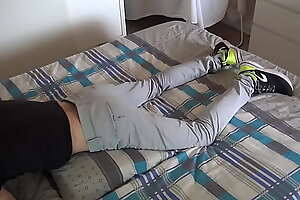 Young french boy humping pillow