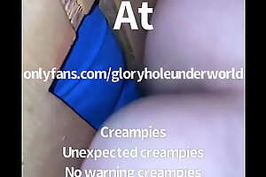 Glory hole swallow Creampie