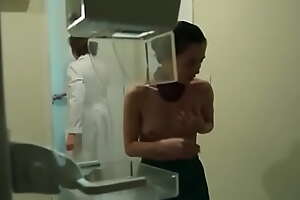 Brazilian Actress Has Her Breasts Squeezed for Mammography, Breast Self Exam and Biopsy
