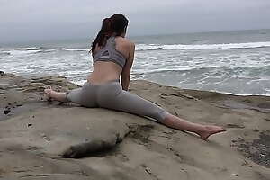 Yoga Babe on the Beach