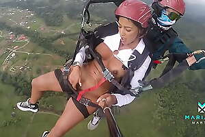The number one ebony actress from Colombia Mariana Martix goes paragliding masturbating naked