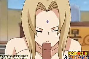 Tsunade the hokage is having a happy time in her office - Naruto Hentai