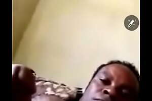 Zambian Nicholas Chanda masturbating in bedroom