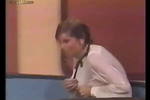 Female TV Host soaked on Live TV SHOW at 70s