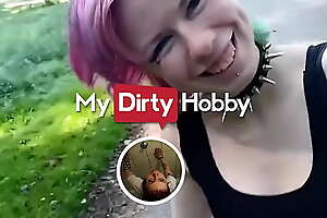 (ElliYoung) Gets Her Tight Juicy Pussy Fucked On A Bench At A Park - My Dirty Hobby