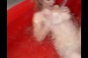 Naughtie Nevaeh ( ) shakes her tits in jacuzzi in slow motion