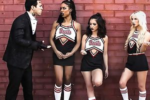 Three nasty cheerleaders succeed in what they warranted