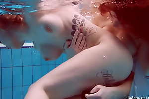 Hottest underwater girls stripping Dashka and Vesta