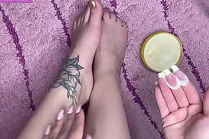 Foot Massage fro Cream Closeup - Foot Good-luck piece
