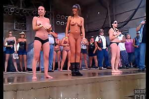 wet tshirt contest at an iowa biker compile
