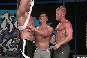 Agreeable gay threesome with Johnny V, Austin Lady-killer and Jeremy Spreadums