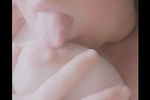 British bbw milf licking nipples