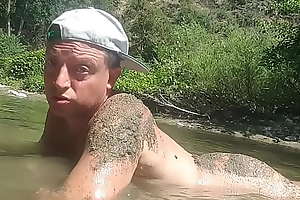 Naturist Boys Mud Well up Tirelessly - boy gets full of hot air together with muddied