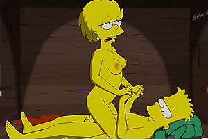 Lisa montando a Bart