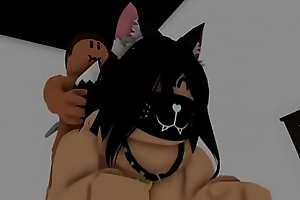 Roblox Neko Sweeping gets FUCKED against a wall