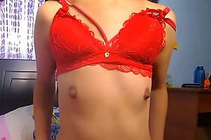Titless latina webcam posing in bra1