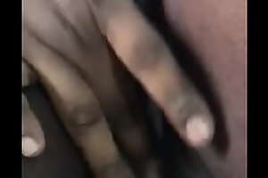 Ebony bbw stroking wet pussy till levelly squirts.