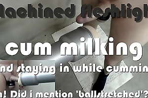 Ballstretched machined fleshlight cum milking increased by keeping it nearly while cumming. KIK me @ eonbluapocalyps