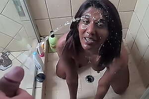 Indian whore gets a golden shower in slow fray admonition