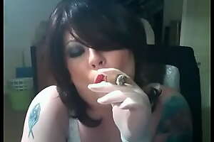 BBW Thistledown Tina Snua In Fruit Underwear increased by  Gloves Smoking A Cigar