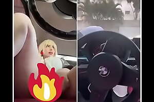 Naughty Adriana Alencar masturbating winning gas station to the fullest extent a finally washing her car! - Putinha no Posto de Gasolina!