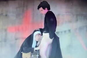 Low-spirited nun Fran finally gave me a blow job, I have been wanting be fitting of 30yrs