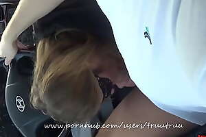 Irrational Sluty Kate Truu Gives Head And Swallow When Her Hubby Driving A Motor