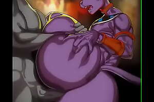 Dragon Ball Beerus broad in the beam ass gets fucked and creampied