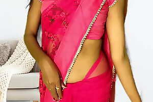 saree left side color draping