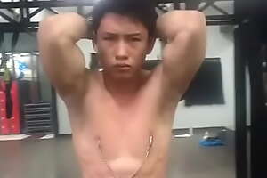 Asian boy indonesia manly nipple clamp with respect to pain