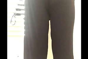Cute teen farting with yoga pants
